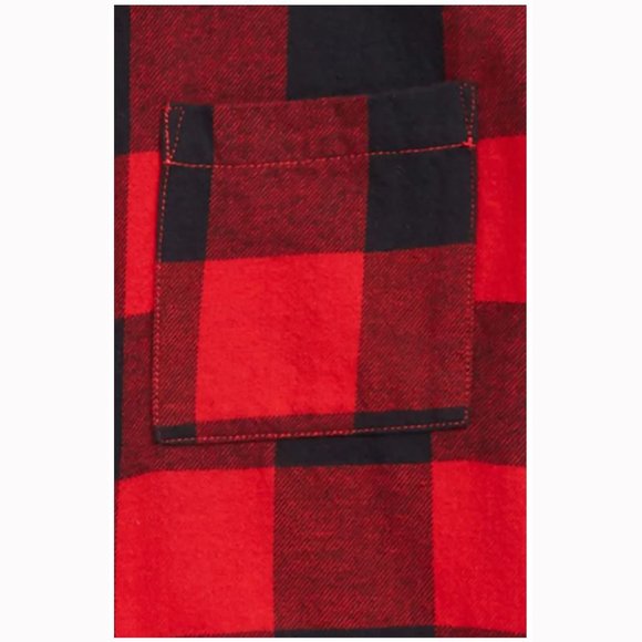 Tucker + Tate Girls' Buffalo Check Plaid Flannel Peplum Top - Picture 7 of 8